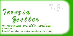 terezia zseller business card